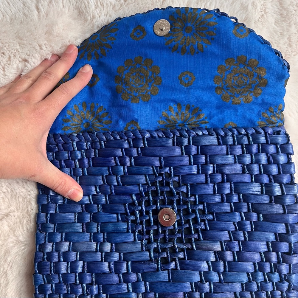 Limited Edition Woven Royal Blue Clutch - Picture 3 of 3